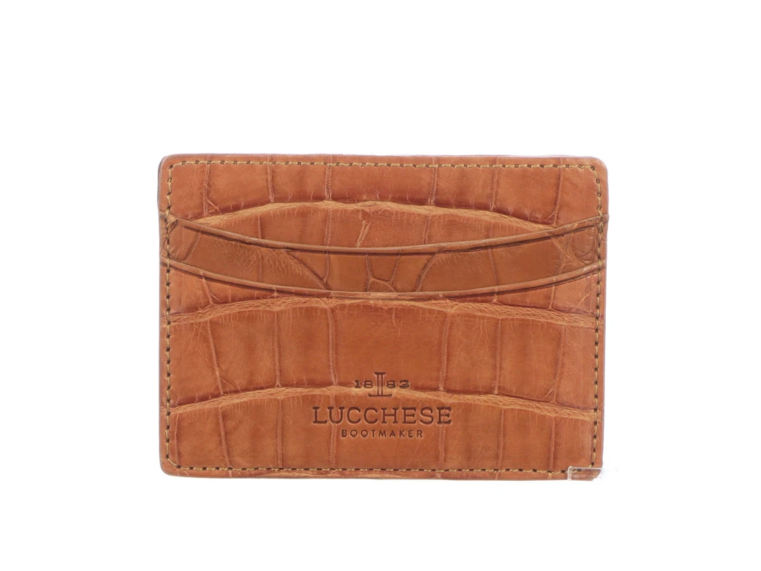 Lucchese-inc Credit Card Case β Crocodile :: Cognac Wallets Lucchese-inc Credit Card Case β Crocodile :: Cognac Wallets