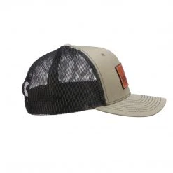 Lucchesse-inc Leather Patch Cap :: Loden + Black