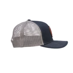 Cheap 🎉 Lucchesse-inc Hats Leather Patch Cap Round :: Navy + Charcoal 🤩 6 Lucchesse-inc Hats Leather Patch Cap Round :: Navy + Charcoal