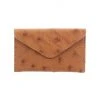 Lucchese-inc Wallets Envelope Card Case – Ostrich :: Cognac