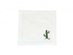 Lucchese-inc Cactus Cocktail Napkins :: White