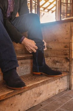 Cheapest ๐ฅ Lucchesse-inc ๐ฅพ Boots Sunset Suede :: Navy ๐ 8 Lucchesse-inc Boots Sunset Suede :: Navy