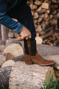 Lucchesse-inc Stead :: Chocolate + Olive Boots