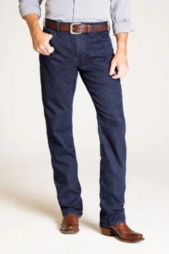 Lucchese-inc Slim Boot Cut Denim :: Medium Wash