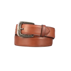 Lucchese-inc Smooth Baby Buffalo :: Cognac Belts