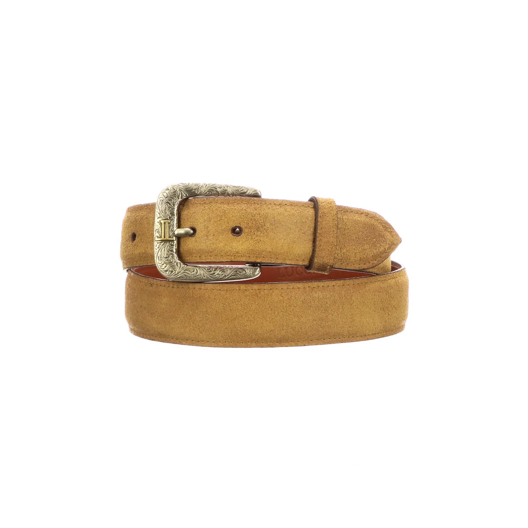 Lucchese-inc Belts Comanche Suede :: Sand Lucchese-inc Belts Comanche Suede :: Sand