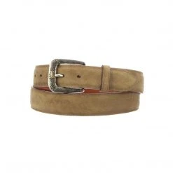 Lucchese-inc Belts Comanche Suede :: Olive