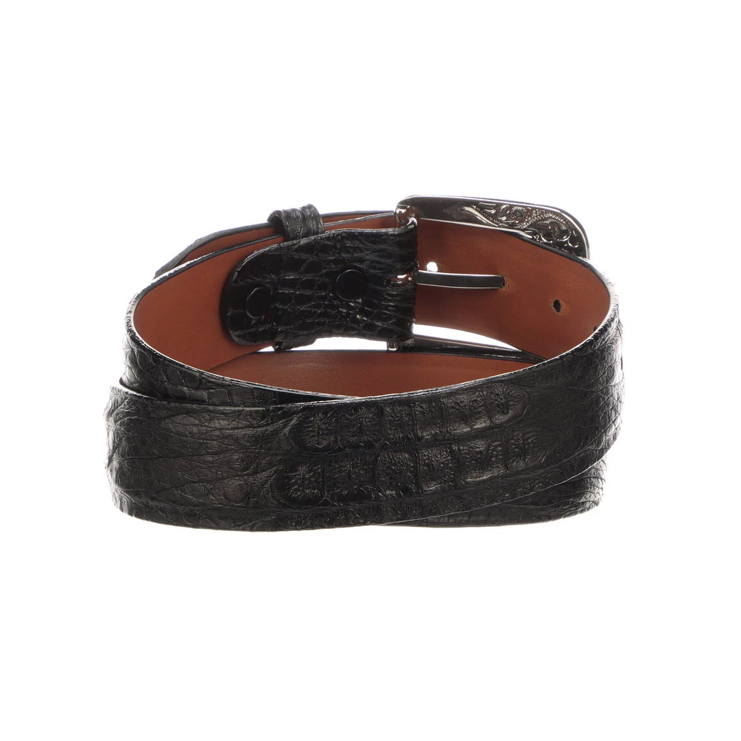 Lucchese-inc Belts Hornback Caiman :: Black Lucchese-inc Belts Hornback Caiman :: Black