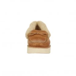 Lucchese-inc Shearling Wedge Moccasin :: Tan