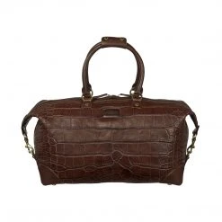 Lucchese-inc Giant Gator Duffel - Small :: Chocolate