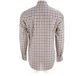 Lucchese-inc APPAREL El Paso :: White/Blue/Brown Large Check