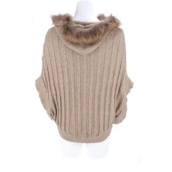 Lucchese-inc Cable Knit Poncho :: Oatmeal APPAREL