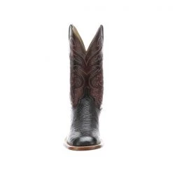 Lucchese-inc Lance :: Black + Black Cherry Boots
