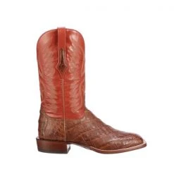 Lucchese-inc Bryan Exotic :: Cognac + Pekoe Orange Boots