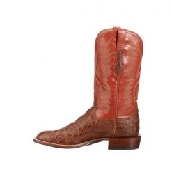 Lucchese-inc Bryan Exotic :: Cognac + Pekoe Orange Boots