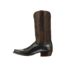 Lucchese-inc Cruz :: Navy + Chocolate Boots