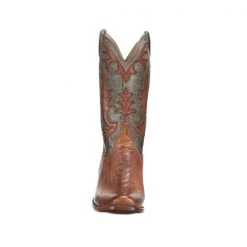 Lucchese-inc Hall Exotic :: Brandy + Sky Blue Boots