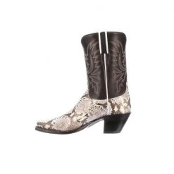 Lucchese-inc Dale Exotic :: Black/White + Black BOOTS