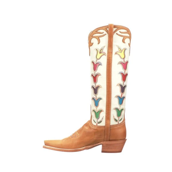 Lucchese-inc BOOTS Ladies Tall Tulip :: Rust + Glitz Cream Lucchese-inc BOOTS Ladies Tall Tulip :: Rust + Glitz Cream