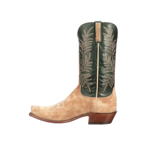 Lucchese-inc Paxson Suede :: Tan + Green Boots Lucchese-inc Paxson Suede :: Tan + Green Boots