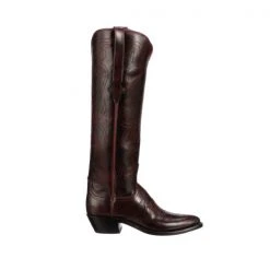 Lucchese-inc Saltillo Tall :: Black Cherry + Cognac BOOTS