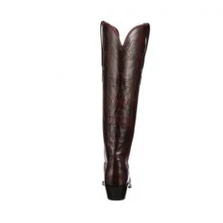 Lucchese-inc Saltillo Tall :: Black Cherry + Cognac BOOTS