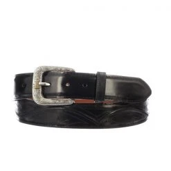 Lucchese-inc Belts Seville Stitch Goat :: Black