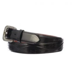 Lucchese-inc Belts Seville Stitch Goat :: Black