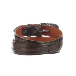 Lucchese-inc Belts Seville Stitch Goat :: Chocolate