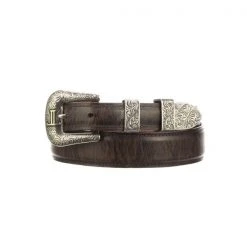 Lucchese-inc Smooth Goat Tapered :: Chocolate Belts