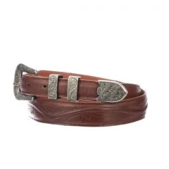 Lucchese-inc Seville Stitch Ranch Hand Tapered :: Cognac Belts