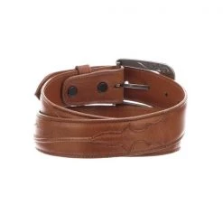 Lucchese-inc Belts Seville Stitch Baby Buffalo :: Cognac