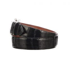 Lucchese-inc Ultra Belly Caiman :: Black Belts