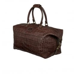 Lucchese-inc Giant Gator Duffel - Small :: Chocolate